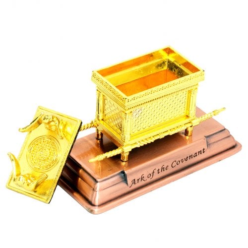 Ark of the Covenant Sculpture with Poles and Cherubim, Gold – Choice of Sizes