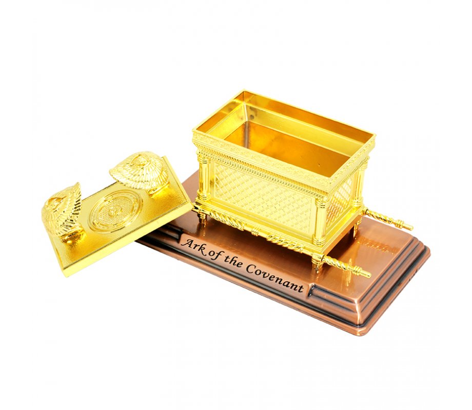 Ark of the Covenant Sculpture with Poles and Cherubim, Gold – Choice of Sizes