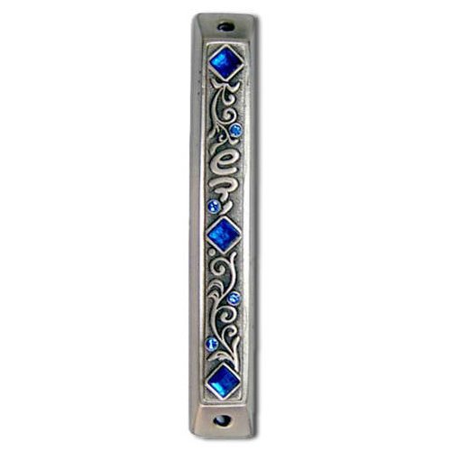 Art Nouveau Mezuzah Case with Stones