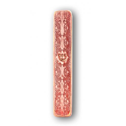 Art in Clay Handmade Ceramic Mezuzah Case - Decorative Design