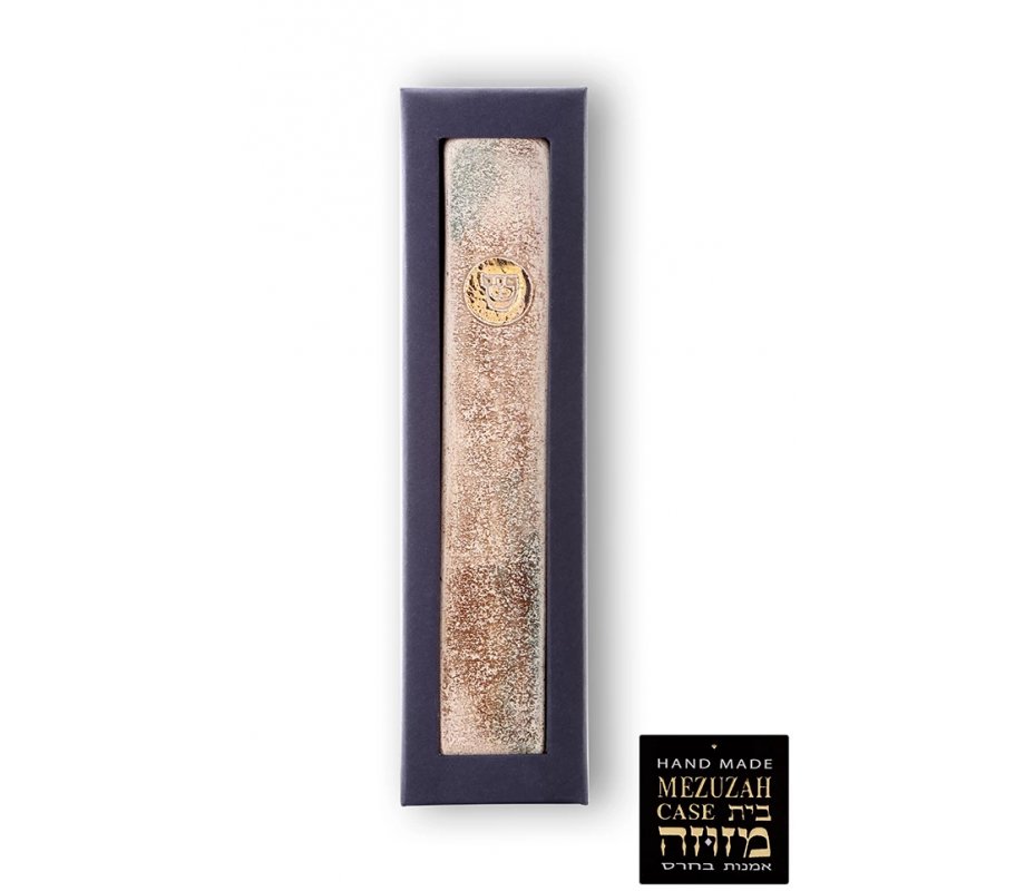 Art in Clay Handmade Ceramic Mezuzah Case - Land of Israel