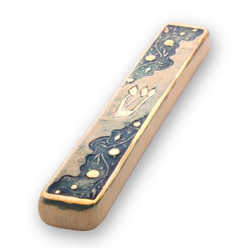 Art in Clay Handmade Ceramic Mezuzah Case - Pomegranate Design