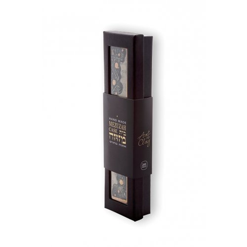 Art in Clay Handmade Ceramic Mezuzah Case - Pomegranate Design