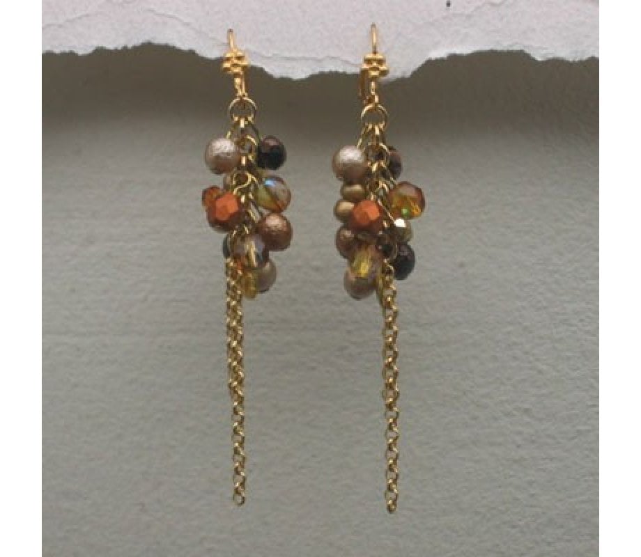 Autumn Shades Cluster Earrings by Edita