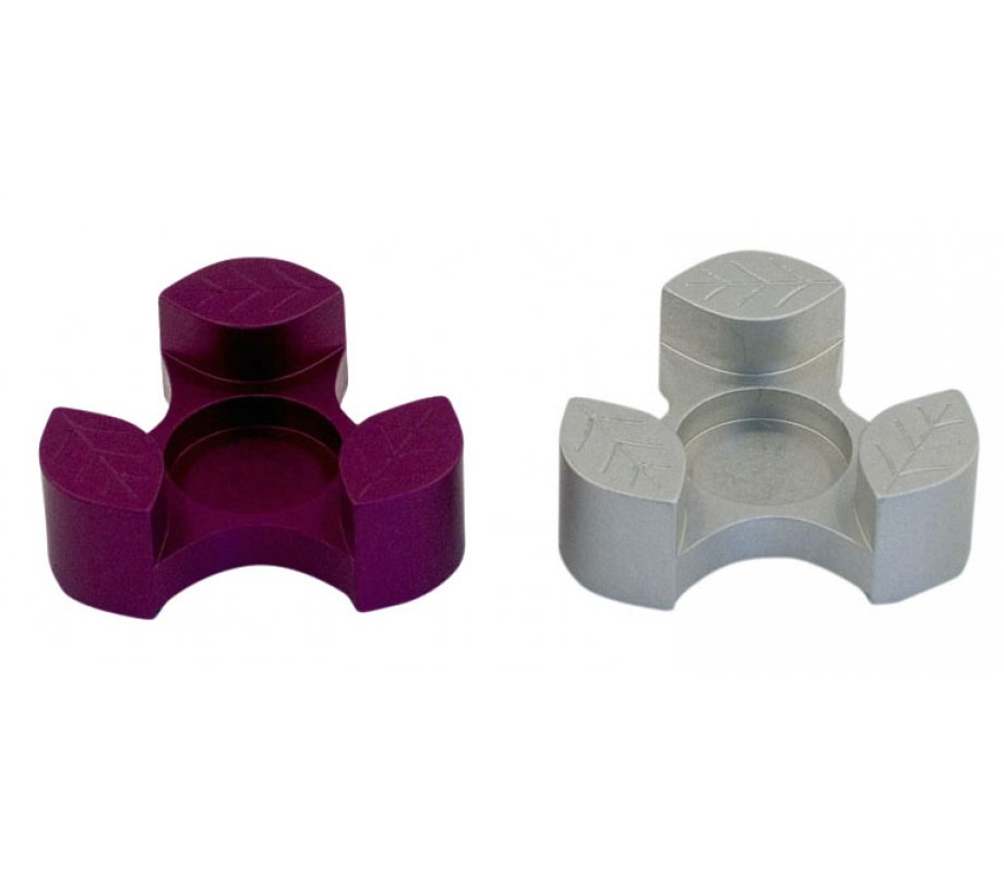 Avner Agayof Anodized Aluminum Travel Candle Holders, Leaf Collection - Purple