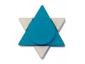 Avner Agayof Anodized Aluminum Travel Shabbat Candlesticks, Star Of David - Teal
