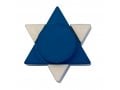 Avner Agayof Anodized Aluminum Travel Shabbat Candlesticks, Star of David - Blue