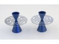 Avner Agayof Contemporary Candlesticks, Shabbat Shalom Disc - Blue