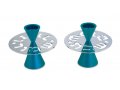 Avner Agayof Contemporary Candlesticks, Shabbat Shalom Disc  Teal