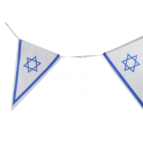 Banner Stringed Chain of 24 Israel Flags