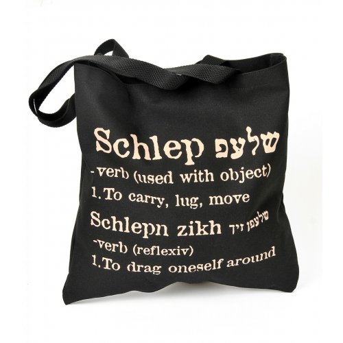 Barbara Shaw Canvas Tote Bag - Schlep, English Definition