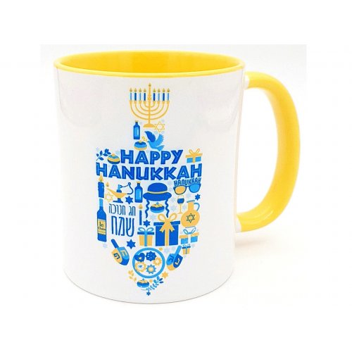 Barbara Shaw Coffee Mug - Joyous Happy Chanukah Motifs