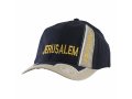 Baseball Cap with Jerusalem and Menorah Design - Dark Blue