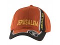 Baseball Cap with Jerusalem and Menorah Design - Red