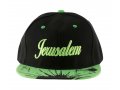 Baseball Cap with Jerusalem and Paint Splatter Design - Black & Green