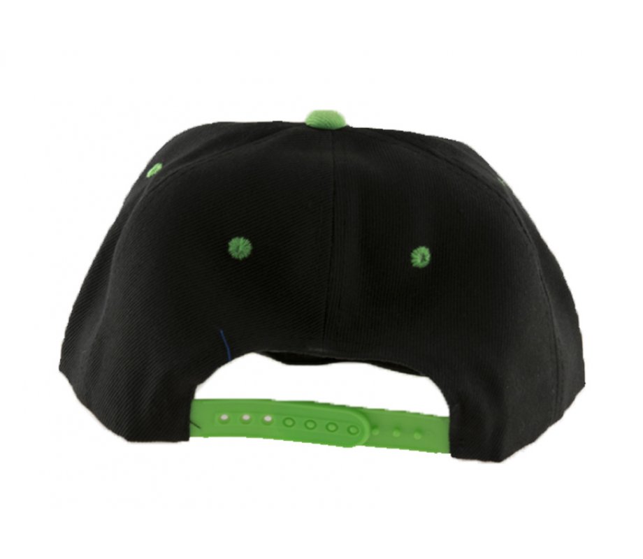 Baseball Cap with Jerusalem and Paint Splatter Design - Black & Green