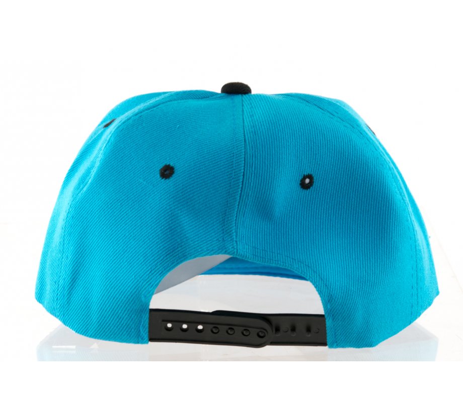 Baseball Cap with Jerusalem and Paint Splatter Design - Turquoise & Black