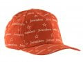 Baseball Cap with Jerusalem and Star of David Design - Red