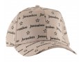 Baseball Cap with Jerusalem and Stars of David Design - Tan