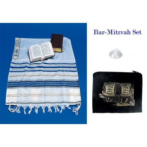 Basic Ashkenazi Tefillin & Tallit Bar-Mizvah Set