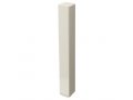 Beige Plastic Mezuzah Case, Silver Shin - Option for 10 cm or 12 cm Scroll