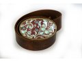 Belt with Maroon and Blue Paisley Buckle by Iris Design