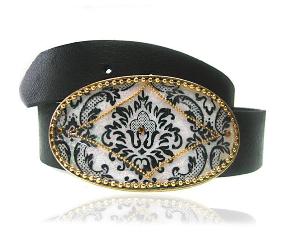 Belt with fleur de lys Buckle