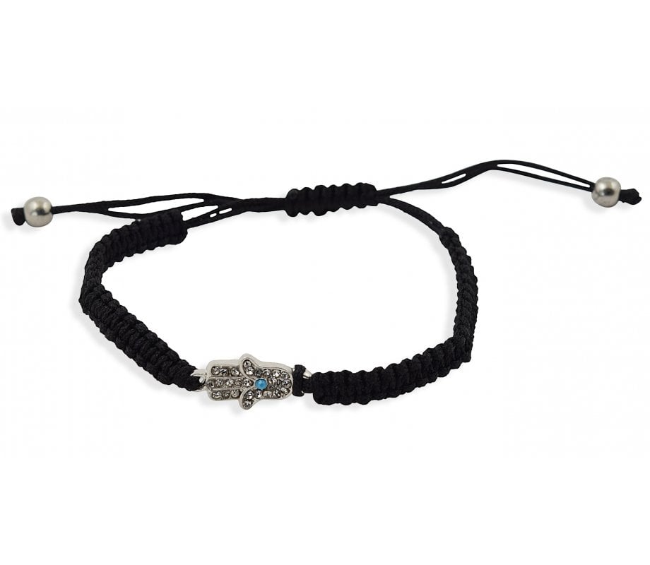 Black Braided String Hamsa Kabbalah Bracelet Ajudaica Black Braided String Hamsa Kabbalah Bracelet