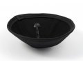 Black Textured Cloth Kippah with Attached Clip