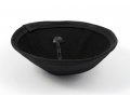 Black-Gray Fabric Kippah with Textured Design - Hidden Clip Inside