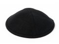 Black-Gray Linen Kippah with Light Checkered Design  Hidden Clip Inside