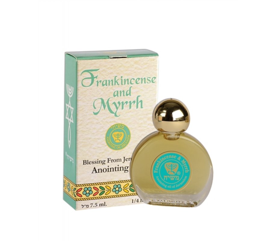Blessing from Jerusalem Frankincense and Myrrh Anointing Oil 7.5 ml. 0.25 fl.oz.