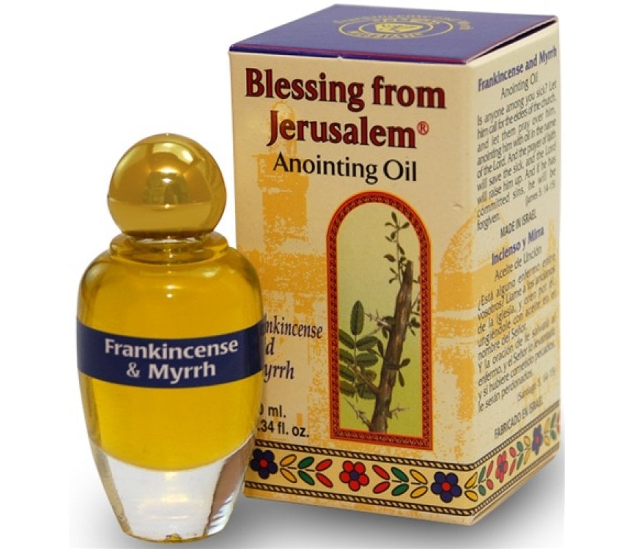 Blessing from Jerusalem Frankincense and Myrrh Anointing Oil with Biblical Spices (12ml - 0.4fl.oz)