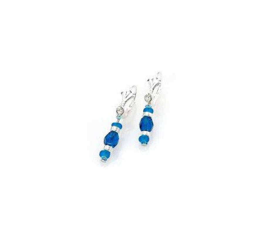 Blue Blossom Crystal Earrings by Edita