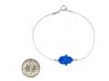 Blue Opal Hamsa Silver Bracelet