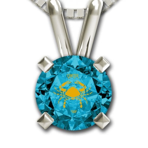 Cancer Zodiac Pendant by Nano Jewelry- Silver