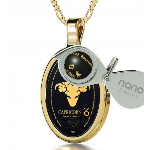 Capricorn Zodiac Pendant by Nano Jewelry