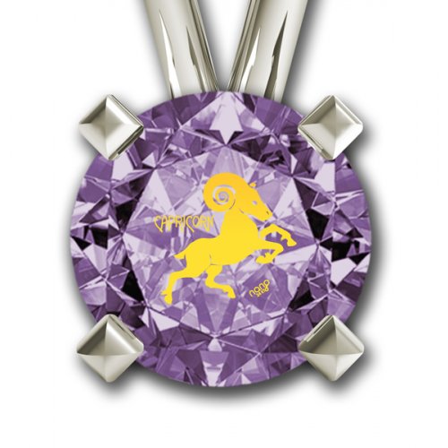 Capricorn Zodiac Pendant by Nano Jewelry- Silver