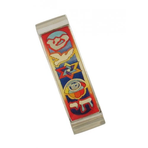 Car Mezuzah - Colorful Judaica Motifs