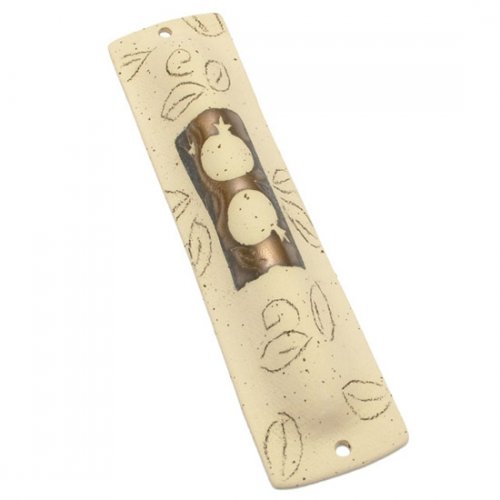 Ceramic Pomegranate Mezuzah Case