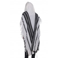 Chabad Traditional Wool Tallit Non Slip Prayer Shawl with Standard Tzitzit
