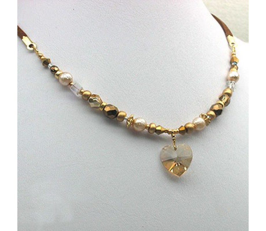 Champagne Heart Necklace by Edita