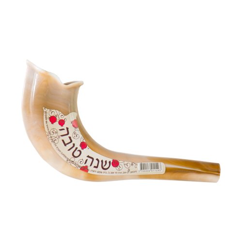 Children's Natural Color Plastic Blow Shofar - Decorative Shanah Tovah