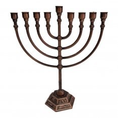 Classic Copper Chanukah Menorah