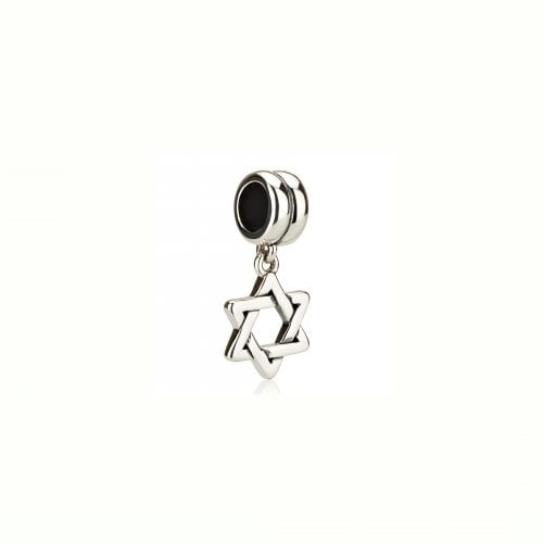 Classic Dangling Silver Star of David Charm