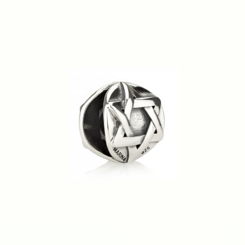 Classic Round Silver Star of David Charm