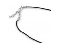 Classic Star of David Necklace on Black Rubber Cord