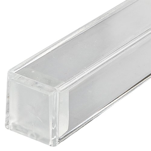 Classic Transparent Plastic Mezuzah Case – Silver Shin