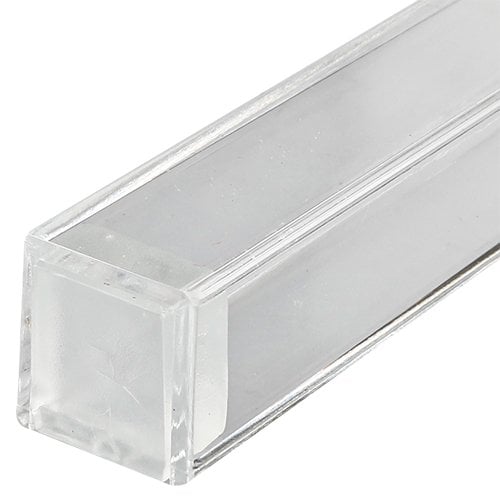 Classic Transparent Plastic Mezuzah Case  Silver Shin