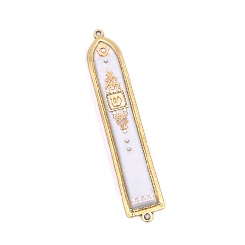 Classic White Mezuzah by Ester Shahaf